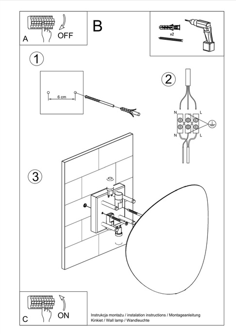 Vägglampa SENSES svart + 2x LED-lampa G9 4000K Cold 4,5W 530lm