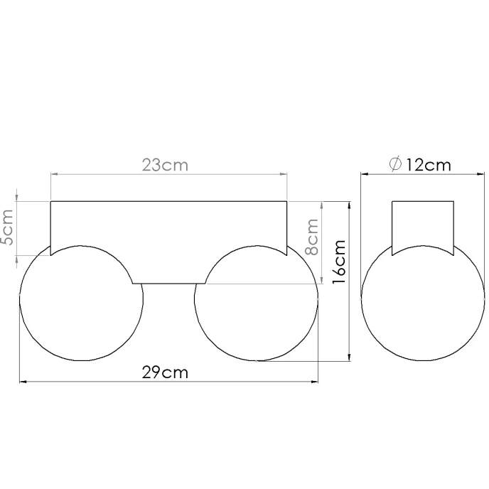 Taklampa BULBO 2 naturträ