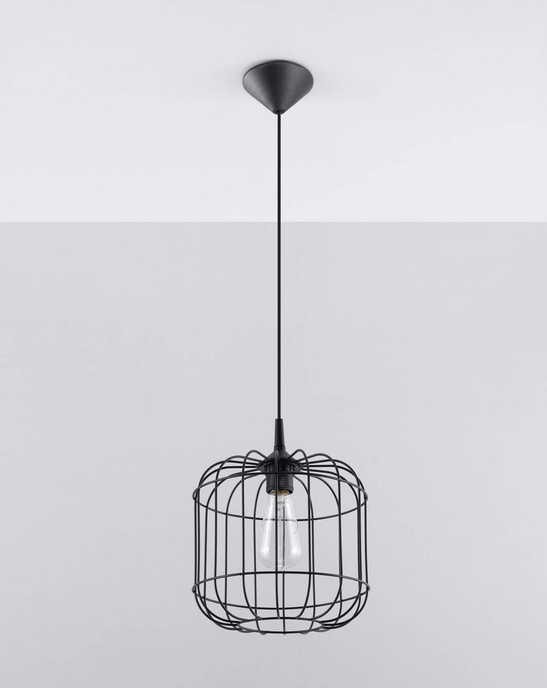 CELTA taklampa svart + 1x LED-lampa E27 4000K Cold 7,5W 650lm