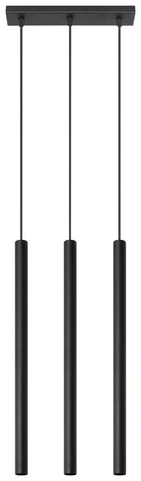 PASTELO 3 pendellampor svart + 3x LED-lampa G9 4000K Cold 4,5W 530lm