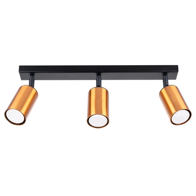 Taklampa WINX 3 svart/cooper