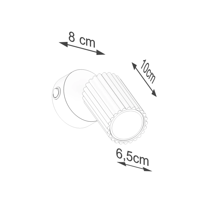 Vägglampa KARBON taupe med strömbrytare