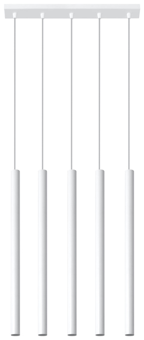 PASTELO 5 taklampor vit + 5x LED-lampor G9 3000K varm 4,5W 510lm