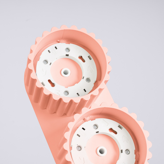 Taklampa AURA 2 persika Gx53