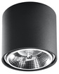 Plafond TIUBE svart + 1x LED-lampa GU10 AR111 4000K COLD 10W 850lm