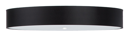 Plafond SKALA 90 svart + 6x LED-lampa E27 4000K Kall 7,5W 650lm