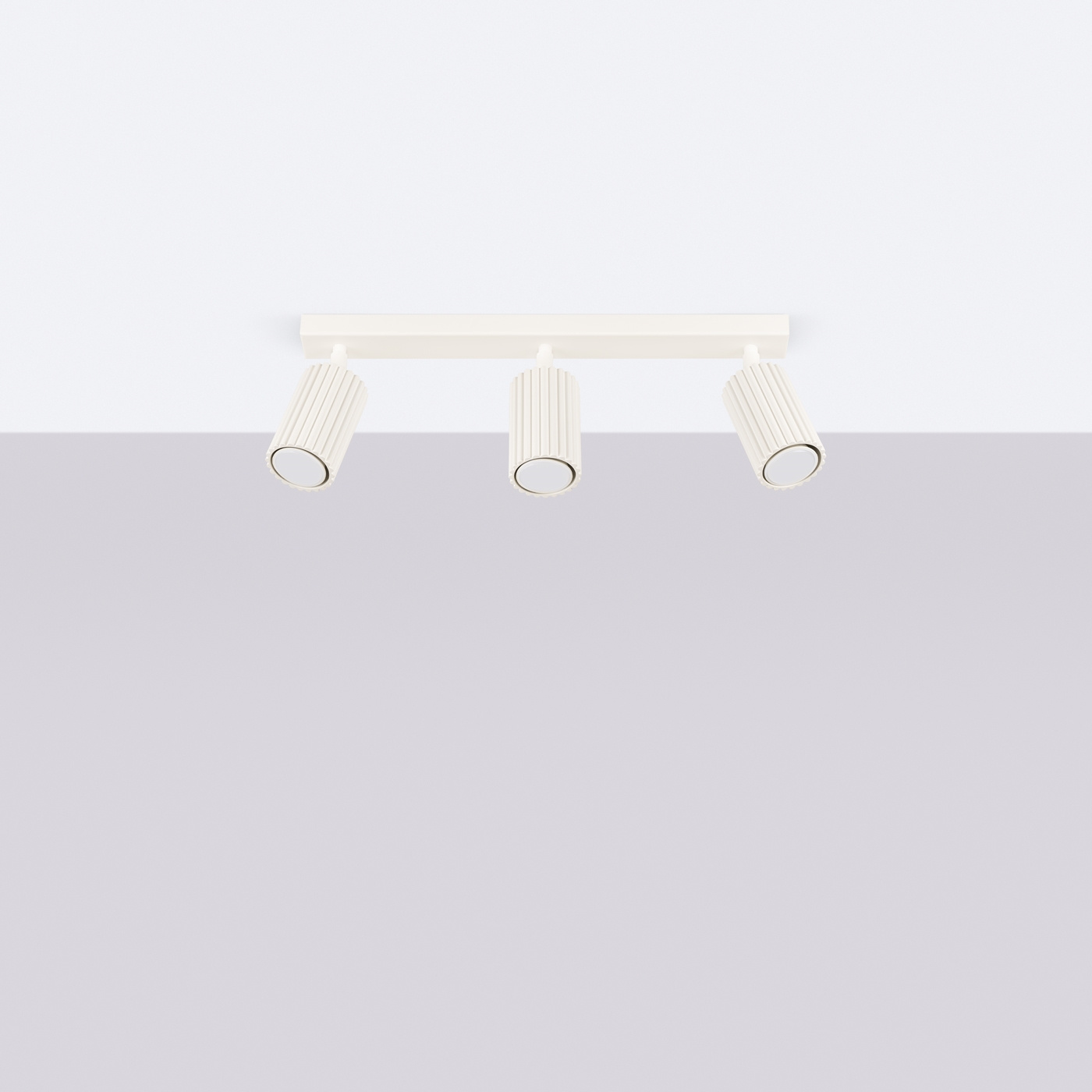 Plafond KARBON 3L beige + 3x LED-lampa GU-10 4000K Kall 7W 530lm