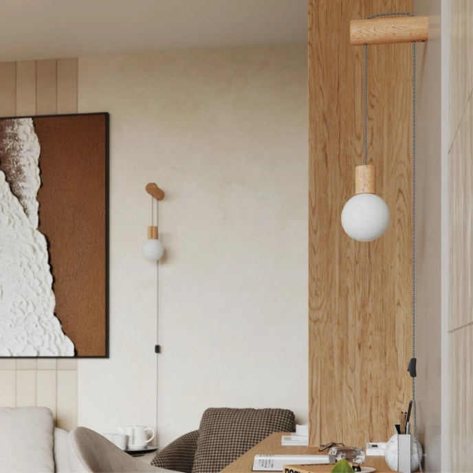 NIMBI G9 vägglampa med on/off-strömbrytare