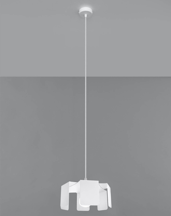 TULIP taklampa vit + 1x LED-lampa E27 4000K Kall 7,5W 650lm