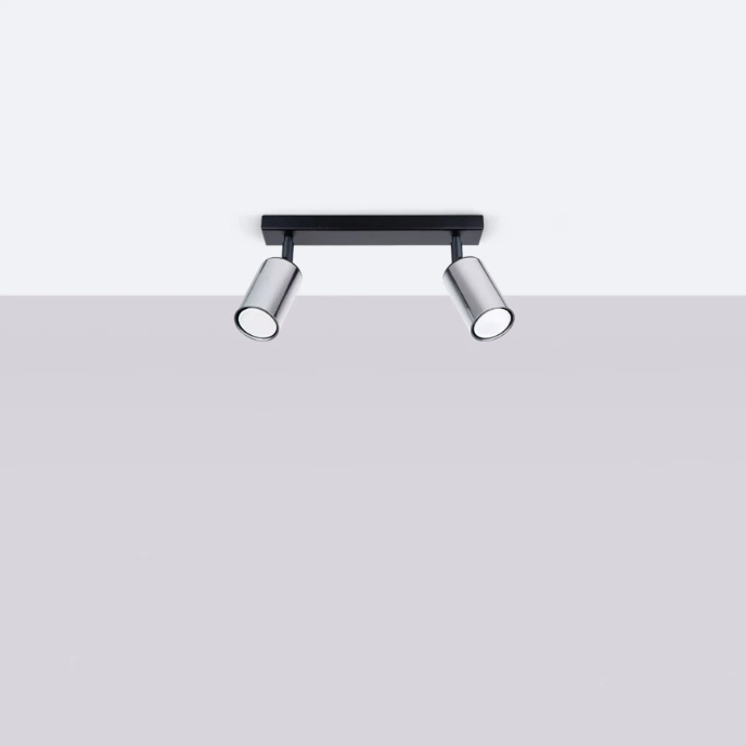 Taklampa WINX 2 svart/krom