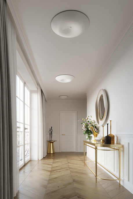 Plafond FUSION 430 + 4x LED-lampa E27 3000K varm 7,5W 620lm