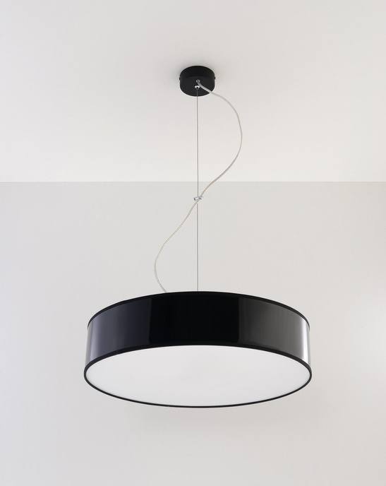 Pendellampa ARENA 45 BLACK + 3x LED-lampa E27 3000K Warm 7,5W 620lm