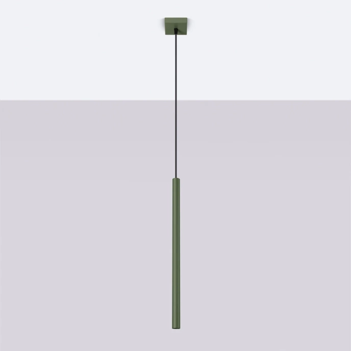 Taklampa PASTELO 1 olivgrön