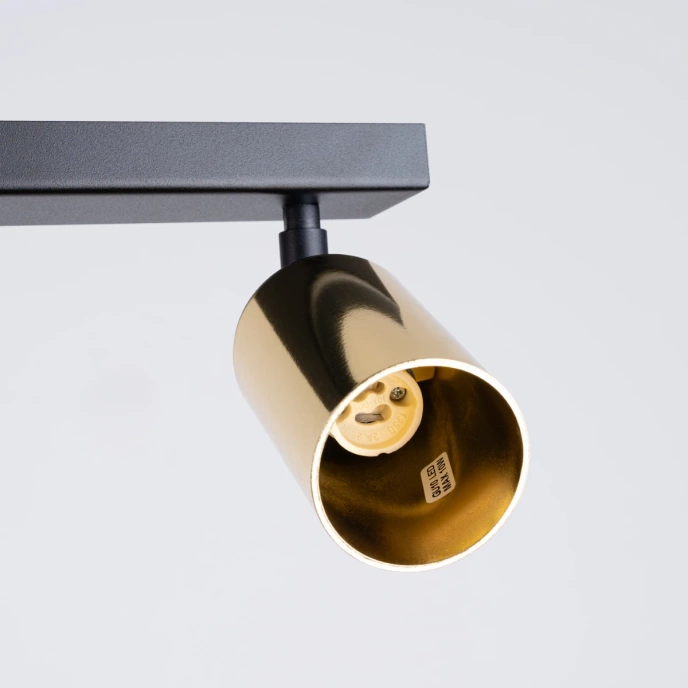 Taklampa WINX 6L svart/guld