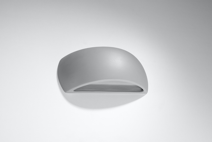 PONTIUS keramisk vägglampa grå + 1x LED-lampa G9 4000K Cold 4,5W 530lm