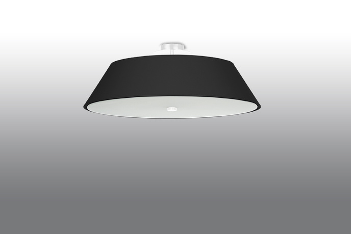 Plafond VEGA 60 svart + 5x LED-lampa E27 3000K varm 7,5W 620lm