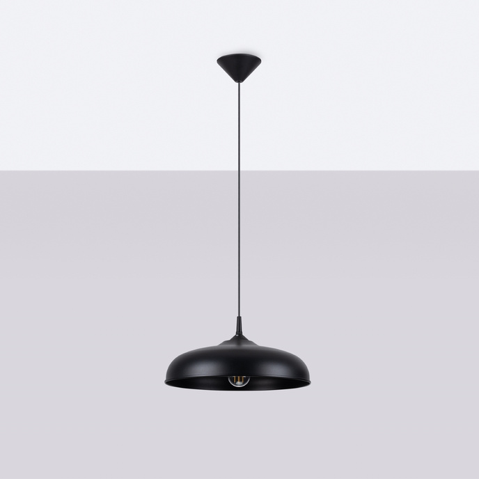 GINA taklampa svart + 1x LED-lampa E27 4000K Cold 7,5W 690lm