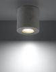 Plafond ORBIS betong + 1x LED-lampa GU-10 3000K varm 7W 620lm