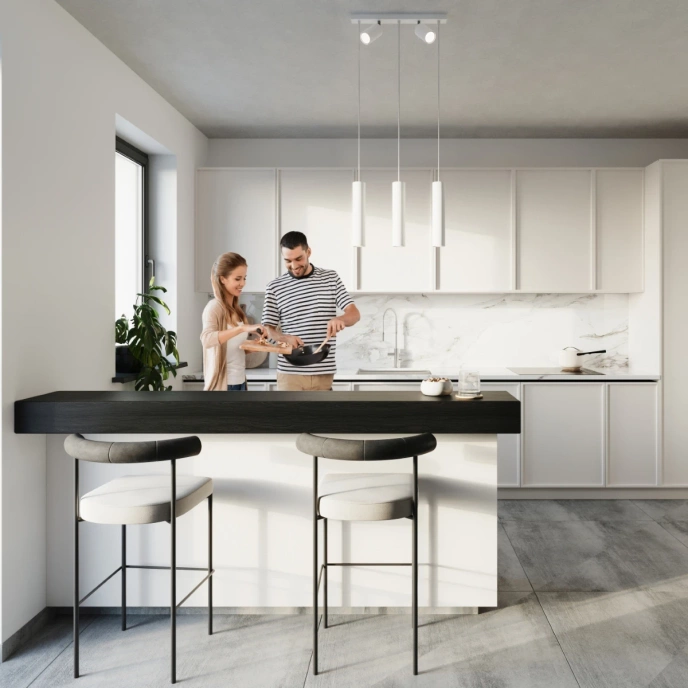 Pendel lampa RING 3 vit