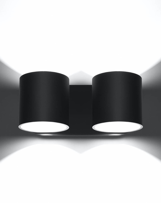 Vägglampa ORBIS 2 svart + 2x LED-lampa G9 3000K varm 4,5W 510lm