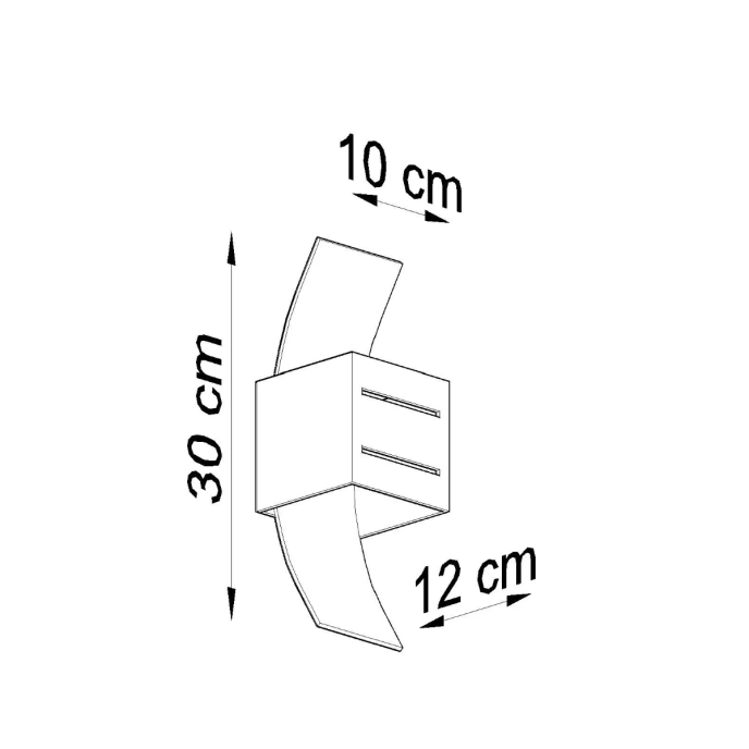 Vägglampa LORETO grå