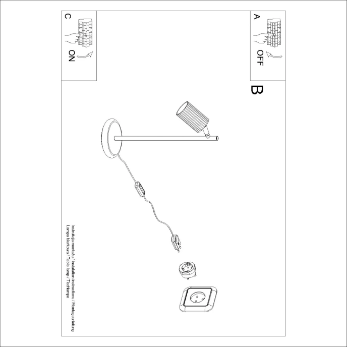 Bordslampa KARBON olivgrön