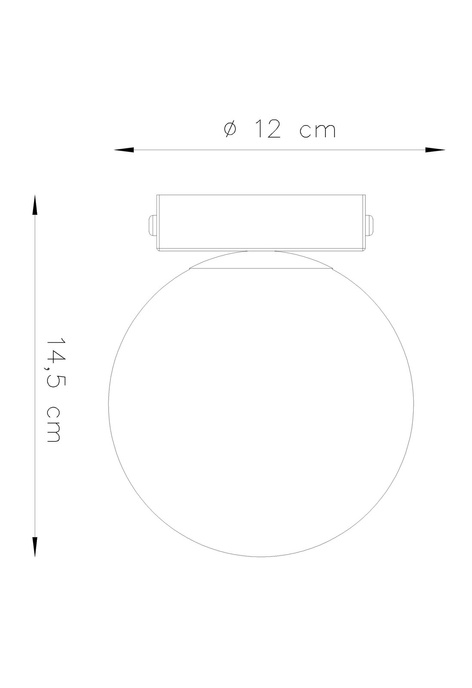 Plafond YOLI 1 vit + 1x LED-glödlampa G9 3000K varm 4,5W 450lm