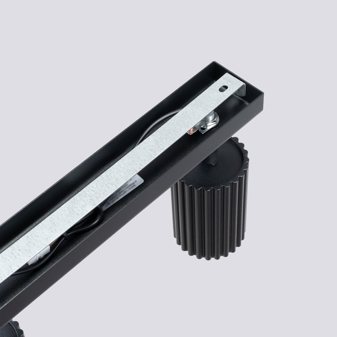 Plafond KARBON 3L svart + 3x LED-lampa GU-10 4000K Kall 7W 530lm