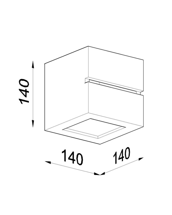 Keramisk vägglampa LEO LINE vit + 1x LED-lampa E27 4000K Cold 7,5W 650lm