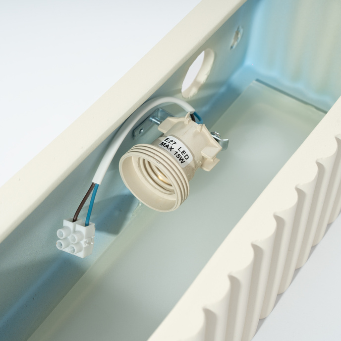 Vägglampa keramik RIGATA beige