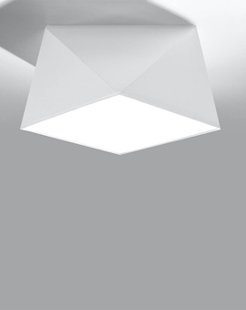 Plafond HEXA 25 WHITE + 1x LED-lampa E27 3000K varm 7,5W 620lm