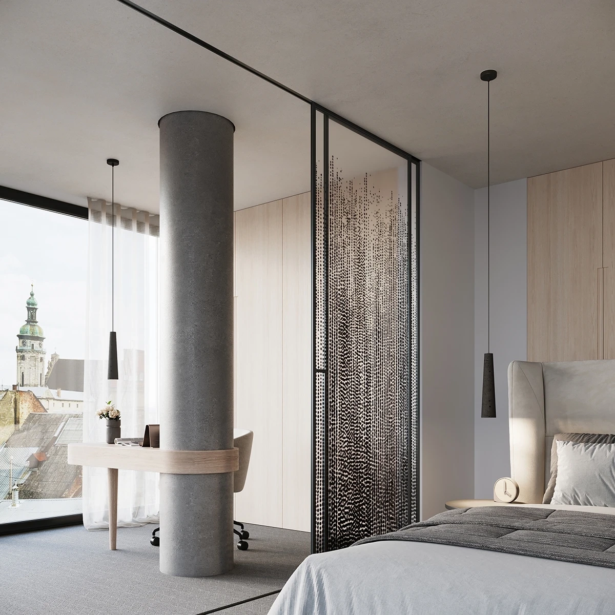 ELECTRA pendellampa i svart betong