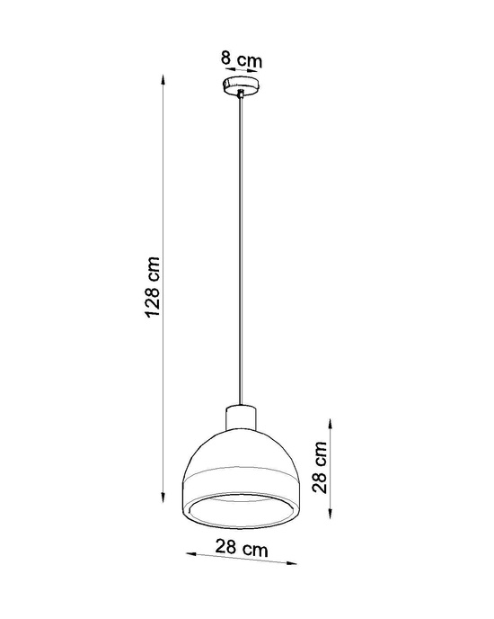 DAMASO taklampa + 1x LED-glödlampa E27 4000K Cold 7,5W 650lm