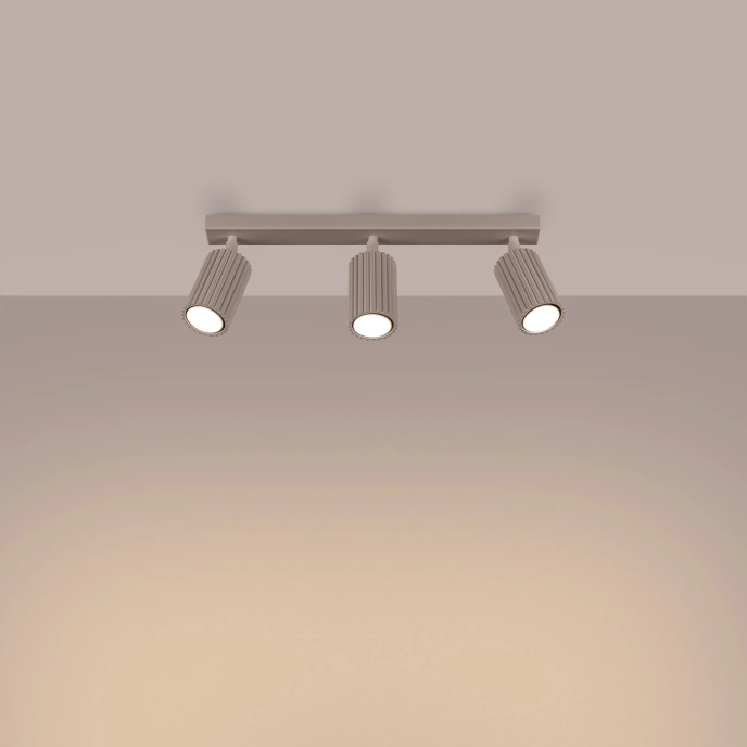 Taklampa KARBON 3L taupe