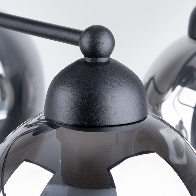 Ljuskrona FILLAN 5 svart + 5x LED-lampa E27 3000K varm 7,5W 620lm