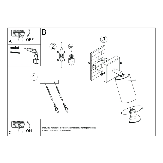 Vägglampa RING olivgrön