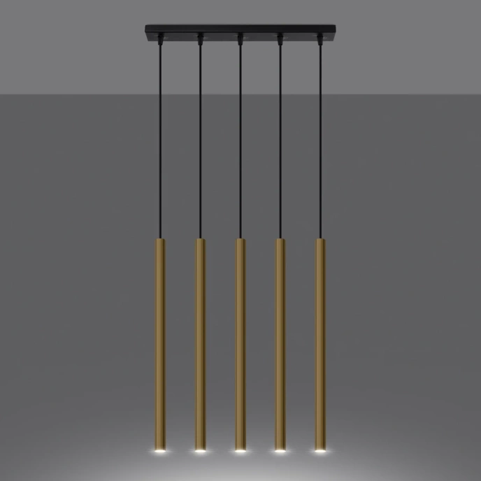 Taklampa PASTELO 5L polerat guld