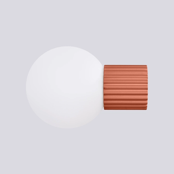 Vägglampa HALO röd ochra IP44