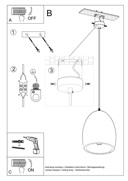 FLAWIUSZ keramisk taklampa vit + 1x LED-lampa E27 3000K varm 7,5W 620lm