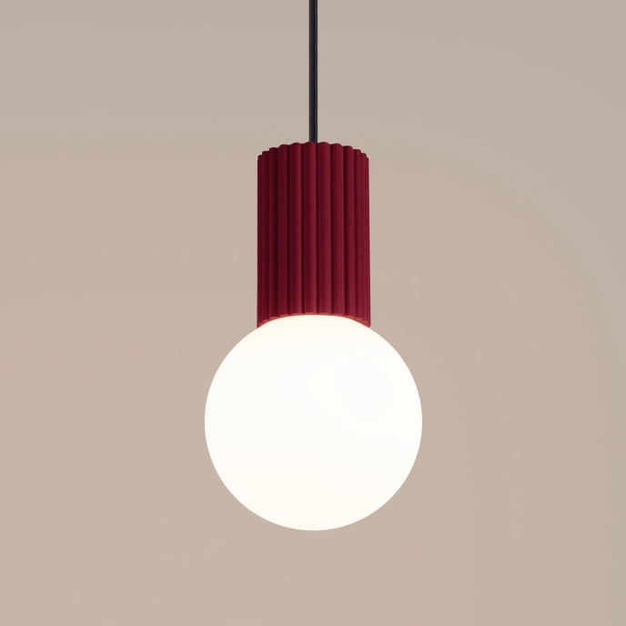 Pendellampa HALO 1 vinröd