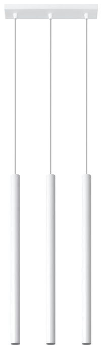 PASTELO 3 taklampor vit + 3x LED-lampa G9 3000K varm 4,5W 510lm