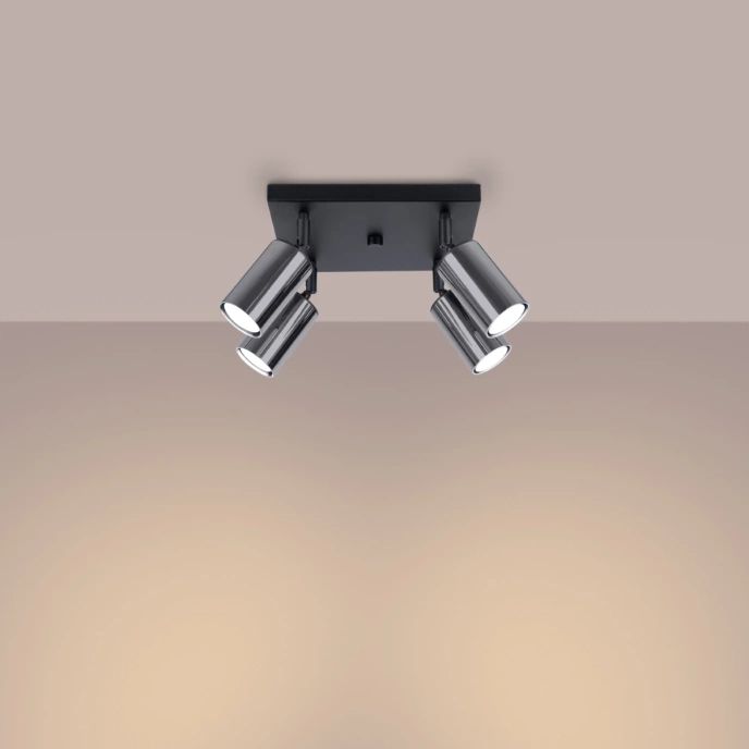 Plafond WINX 4 svart/krom