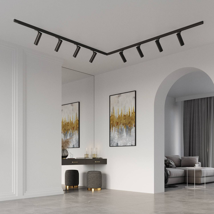 Taklampa, 8 punkter, 3-fas strömskenor, DIREZIONE