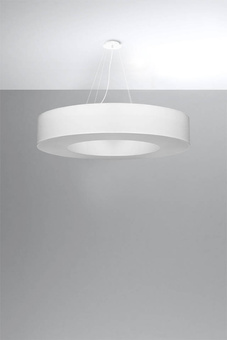Ljuskrona SATURNO 90 vit + 8x LED-lampa E27 3000K varm 7,5W 620lm