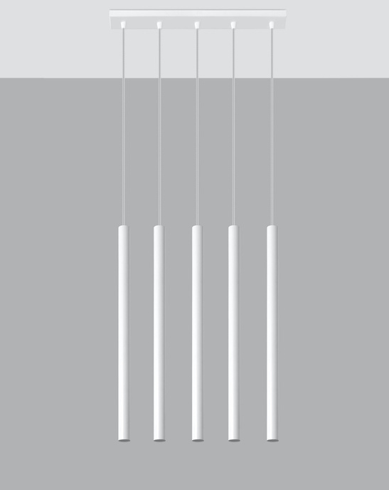 PASTELO 5 taklampor vit + 5x LED-lampor G9 3000K varm 4,5W 510lm