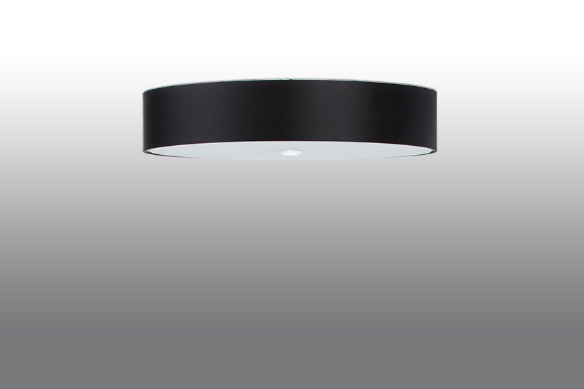 Plafond SKALA 70 svart + 6x LED-lampa E27 3000K varm 7,5W 620lm