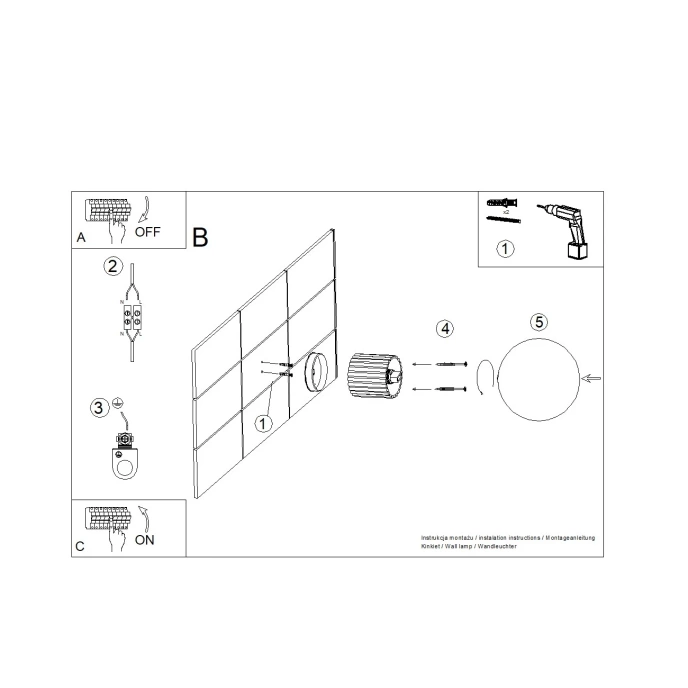 Vägglampa HALO röd ochra IP44