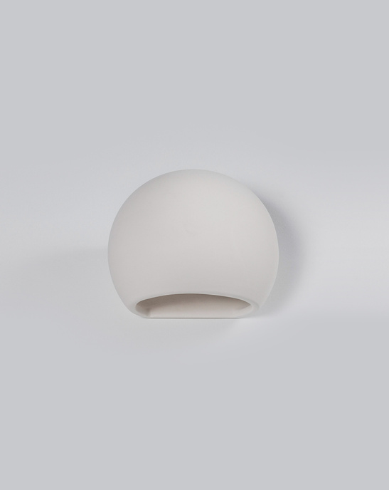 Keramisk vägglampa GLOBE vit + 1x LED-lampa E27 4000K Kall 7,5W 650lm