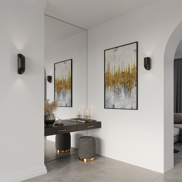 Vägglampa PENNE 20 svart + 1x LED-lampa G9 3000K varm 4,5W 510lm