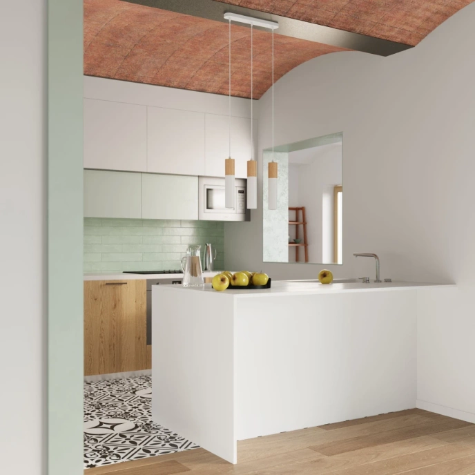 Pendel lampa PABLO 3 vit